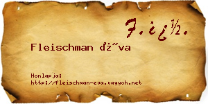 Fleischman Éva névjegykártya
