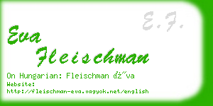 eva fleischman business card